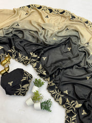 Beautiful Partywear Pure Soft Chinon Silk Saree