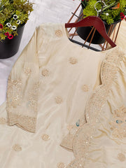 Party-wear Chinon Silk With Embroidery Codding Sequence Work Sharara