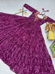 Navratri Special Georgette Gamathi Work Gown