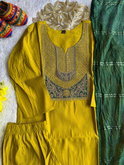 Beautiful Roman Silk Embroidery Work Salwar Suit