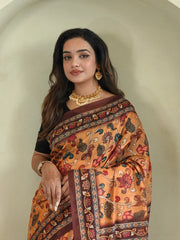 Beautiful Malai Cotton Printed Saree