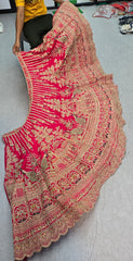 Trending Premium Silk With Zarkan Diamond & Embroidery Work Bridal Lehenga