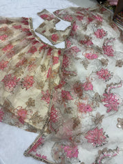 Beautiful Taby Silk Printed Embroidery Sequins Work Lehenga Choli