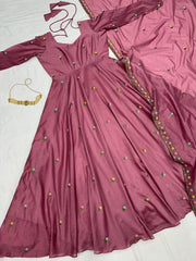 Beautiful Zipsy Silk Embroidery & Sequence Work Gown