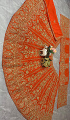 Party-wear Designer Georgette Embroidery & Sequence Real Mirror Work Lehenga Choli