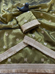 Beautiful Tussar Silk Sabhay Sachi Inspired Lace Border Work Saree