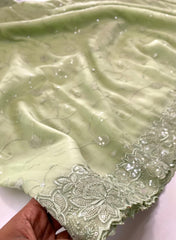 Beautiful Soft Organza Silk Chex Waving Saree