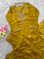 Beautiful Roman Silk Embroidery With Sequence Work Dress