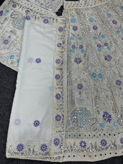 Beautiful Premium Quality Georgette Coding Sequence Real Mirror Work Lehenga Choli