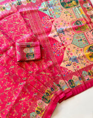 Beautiful Pure Zari & Jacquard Weaving Saree