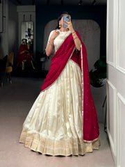 Beautiful South Indian Dola Silk Work Lehenga Choli