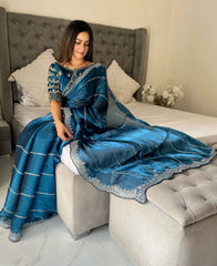 Staring Pure Jimmy Choo Thread Work Saree