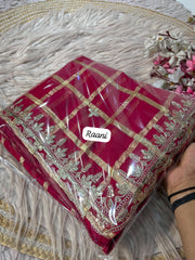 Beautiful Soft Viscos Gotafoil Work Saree