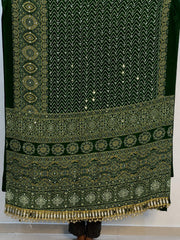 Trending Pure Arjakh Satin Viscose Silk With Real Mirror & Printed Saree