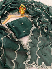 Party-wear Pure Soft Jimmy Choo Chiffon Silk Saree