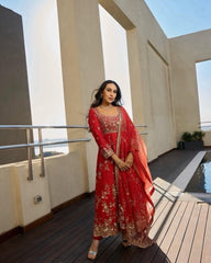 Beautiful Georgette Thread With Sequence Work Gown