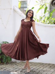 Festival Special Maggam Work Rangoli Silk Gown