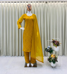 Designer Wear Georgette Embroidery Work Salwar Suit