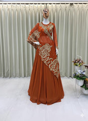 Trendy Stylish Georgette Cording Sequence Work Lehenga Blouse WIth Shrug