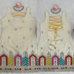 Beautiful Chinon Silk Thread & Sequence Work Suit