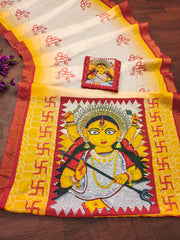 Durga Ashtami Special Beautiful Durga Maa Printed Saree