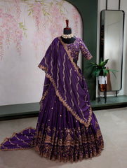 Royal Perfect Blend Of Sparkle & traditional Start Georgette Lehenga Choli