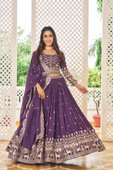 Festival Special Georgette Embroidery & Sequence Work Gown