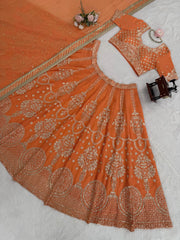 Beautiful Georgette Thread With Sequence Work Lehenga Choli