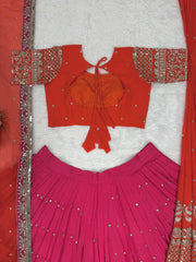 Beautiful Bride's Special Georgette Thread With Sequence Work Lehenga Choli