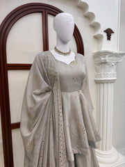Beautiful Designer Tabby Silk Work Sarara Set