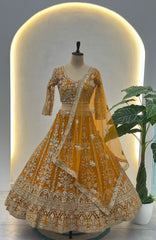 Beautiful Butterfly Net Sequence & Coding Embroidery Work Lehenga Choli