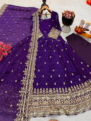 Festive Special Fendy Silk Embroidery Work Gown