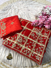 Beautiful Soft Viscose With Traditional Pittawork Saree