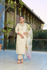 Beautiful Roman Silk Embroidery Sequence Work Salwar Suit