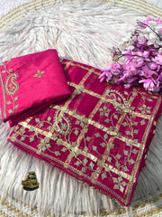 Beautiful Soft Viscose With Traditional Pittawork Saree
