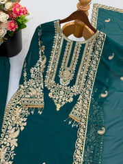 Designer Georgette Embroidery Sequence Work Salwar Suit