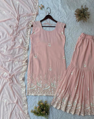 Party-wear Georgette Sequence Embroidery Work Suit