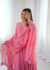 Women’s Ethnic Style Georgette Embroidery & Sequence Work Gown
