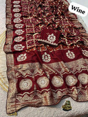 Beautiful Dola Viscose Weaving Heavy Saree With Rich Pallu