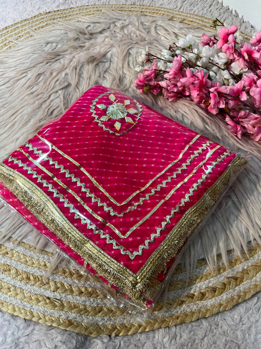 Beautiful Georgette Kaccha Gotapatti Work Saree