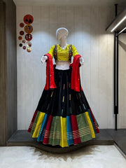 Navratri Special Rayon Cotton Lehenga With Stitched Blouse