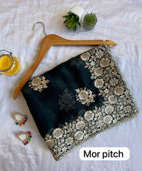 Trending Jimmy Choo Silk With Thread Embroidery Work Saree