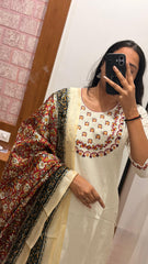 Beautiful Khadi Cotton Embroidery Work Dress