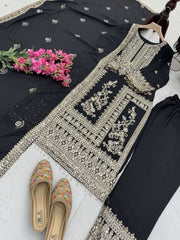 Partywere Chionon Silk Sequence Embroidery Work Salwar Suit