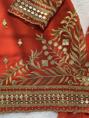 Elegant Georgette Thread With Sequence Work Sharara Set
