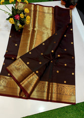 Beautiful Katan Silk Banarasi Soft Silk Butti Design Rich Pallu Saree