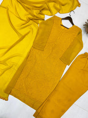 Designer Wear Georgette Embroidery Work Salwar Suit