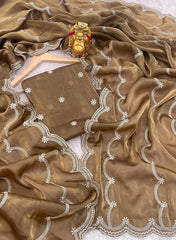 Party-wear Pure Soft Jimmy Choo Chiffon Silk Saree