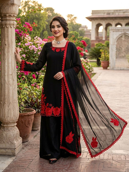 Beautiful Fendy Silk Thread With Sequence Work Suit