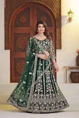 Beautiful Butterfly Net Sequence & Coding Embroidery Work Lehenga Choli